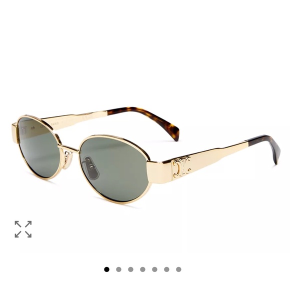 Celine Triomphe Metal Round Sunglasses, 54mm - Picture 3 of 7
